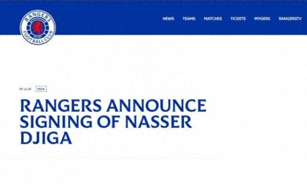 Chính thức: Glasgow Rangers Lo